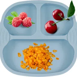 Self-Feeding Baby Dish With Suction Cups,Toddler Plates, Microwave | Oven Safe- Silicone-picture-23