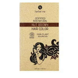 HERBAL ME Certified 100% Natural Hair Colour 200 g - Nut Brown-40