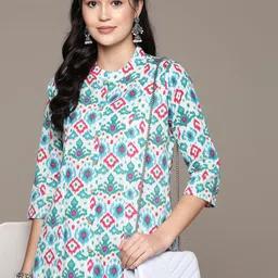 Readiprint Fashions Women Printed Panelled Pure Cotton Kurta with Palazzos-image-81