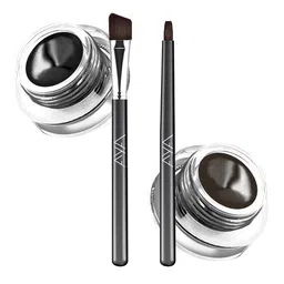 AYA Pack Of 2 24 Hours Long Wear & Waterproof Gel Eyeliners with 2 Brushes-7