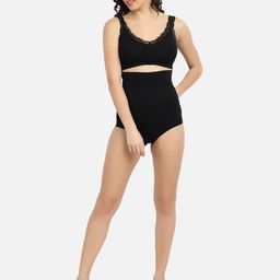 DEALSEVEN FASHION Women Black Solid Tummy & Hip Tucker Shapewear-image-10