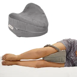 RINIPO Grey Memory Foam Filled Faux Velvet Therapedic Pillow-picture-24