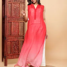 BohoJazz Signature Ombre Kurta with White Co-ords-image-19