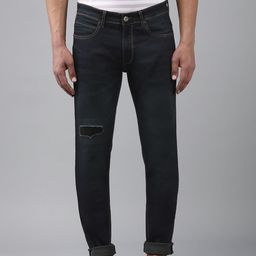 BEAT LONDON by PEPE JEANS Men Blue Slim Fit Low Distress Stretchable Jeans-image-87