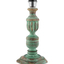 Homesake Orange & Green Contemporary Handcrafted Bedside Standard Table Lamp with Shade image 4