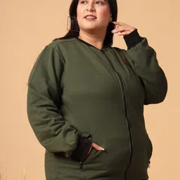 Rigo Plus Size Fleece Lightweight Open Front Jacket image 5
