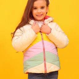Cherry Crumble Reversible Boys and Girls Multicolor Cut & Sew Rainbow hooded Jacket-image-70
