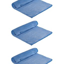 Black gold Premium Blue 3 Pieces 400 GSM Microfiber Bath Towels-18