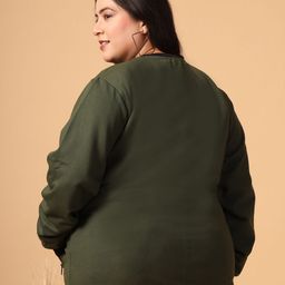 Rigo Plus Size Fleece Lightweight Open Front Jacket image 4