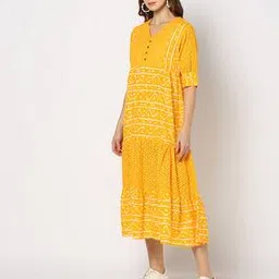 fusion Women Printed Tiered Dress-picture-36