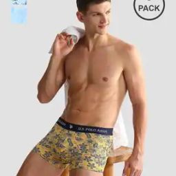Men Pack of 3 Printed Trunks with Elasticated Waistband-picture-2