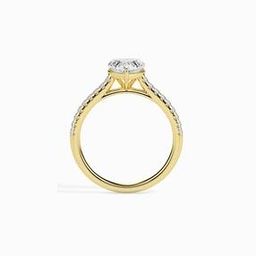 Women Yellow Gold Heartfelt Solitaire Lab Grown Diamond-Studded Ring-image-31