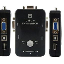 ANDTRONICS 2 Port USB 2.0 KVM Switch Box With 2 KVM Cables to Control up to 2 Computers for Computer Sharing Video Mouse Keyboard Monitor image 3