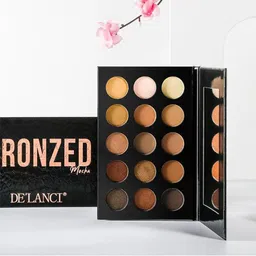 DE'LANCI 15 Pcs Bronzed Mocha Nude Eyeshadow-45