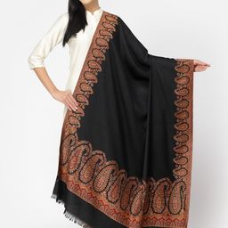Anekaant Women Paisley Woven Design Shawl-image-46
