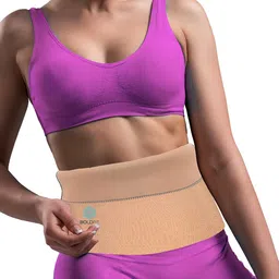 BOLDFIT Unisex Cream Solid Tummy Shapewear-image-91