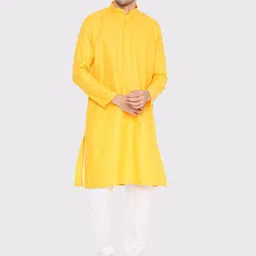 Maharaja Band Collar Regular Kurta With Pyjamas-picture-8
