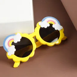 PASSION PETALS Kids Black Lens & Yellow Round Sunglasses 11-6yellowsunglasses-image-75