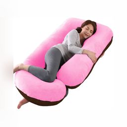 DADDY COOL Pink & Brown Fibre Filled Lightweight Maternity Pillow-image-67