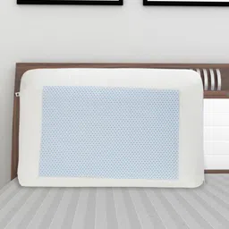 Home Centre White & Blue Gel Memory Foam Pillow-31