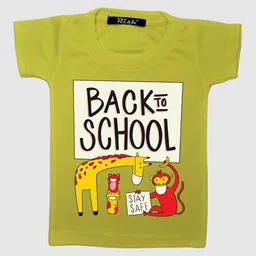 RISH Kids Yellow Back To School Printed T-shirt-picture-2