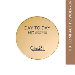 GLAM21 Day To Day 3-In-1 HD Pan Cake Weightless Natural Glow Compact Powder 12 g - Shade 06-12