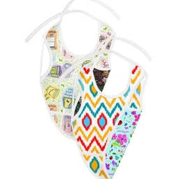 SuperBottoms Kids Pack of 3 Waterproof Reversible Bibs-43