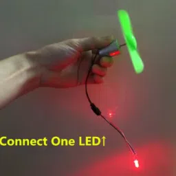 100 mm Big Four-Leaf Micro Wind Generator DC Motor with Propeller and LED image 2