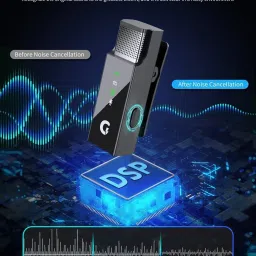 grenaro S11 Pro Digital Display Wireless Mic with Charging Case-3 Level Reduction Microphone image 2
