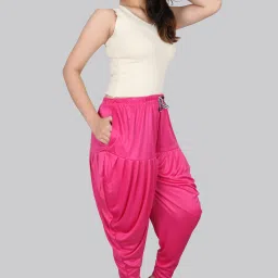 Solid Lycra Women Harem Pants-image-9