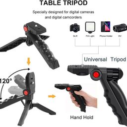 Drumstone (𝟏𝟎 𝐘𝐞𝐚𝐫𝐬 𝐖𝐚𝐫𝐫𝐚𝐧𝐭𝐲) Vlogging Kit with Microphone, LED Light & Tripod – Phone Holder Video Rig for Smart Phones, YouTube, TikTok, Live Streaming, Content Creation & Recording image 4