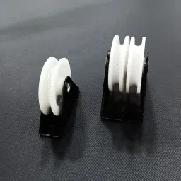 Single and Double Pulley for Cloth Drying Stand, MS Base with PVC Swivel Furniture Caster-14