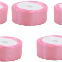 Pink Satin Ribbon For Decoration, Gift Wrapping, Pink Satin Ribbon-image-5