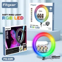 Fitgear FG-22R 22Inch RGB LED Soft Ring Ligh +Remote + 3 Mobile Holder Ring Flash-image-49