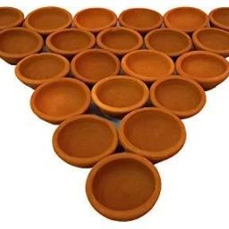 Mitti Ke Diye Set of 21 | Handmade Clay Diya for Diwali Decoration & Puja Earthenware (Pack of 21) Table Diya Set-image-22