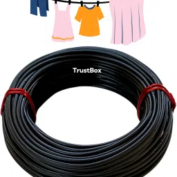 Rope Wire for Cloth Drying & Hanging Clothes-Heavy Gauge-No Sagging-Rust Proof Iron Clothesline-18