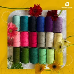 damodaram 3mm PP Macrame Thread Cord Dori For Art Craft & DIY Projects 50 MTR Pink Thread image 4