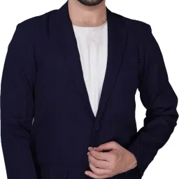 Men Solid Single Breasted Formal Blazer-image-9