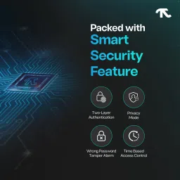 PAICONTROLS 7 Ways Unlocking Smart Door Lock | Mobile App, Password, Fingerprint, RFID Card & Manual Key (Size - 243*58*20mm Handle:140mm) Smart Door Lock image 5