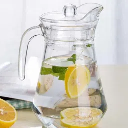 regalo 1.2 Ltr Clear Water Jug with Lid & Handle (White)-picture-41