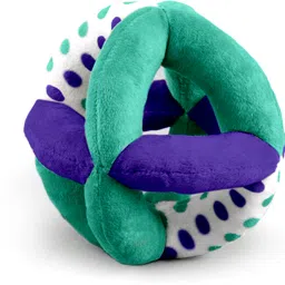 Colorful Soft Ball with Rattle for Babies|Textured Clutch Ball for Boys & Girls- 25 cm-30