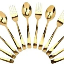 FANCY SPOON & FORK SET Stainless Steel Cutlery Set-12