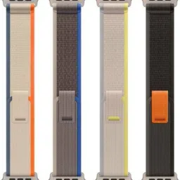 BinkSon Trail Loop Nylon Strap For iWatch Ultra,49mm,45mm,44mm,42mm For iWatch Series Ultra,9,8,7,6,5,4,3,2,1,SE [Watch Not Included] (4Pcs Combo) Smart Watch Strap-picture-24