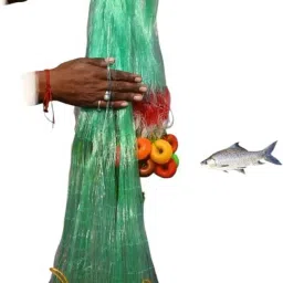 5 finger 100mm fishing net with PVC floaters ball Fishing Net-image-31