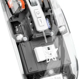 Arctic Fox Pureview Transparent Wireless and Bluetooth Rechargeable Mouse Wireless OpticalGaming Mousewith Bluetooth-16