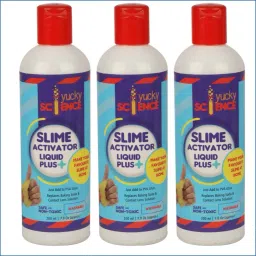 Slime Activator Liquid Plus - Pack of 3 Bottles ,200 ml Each (Clear)-6