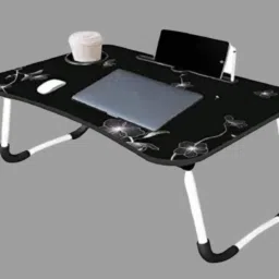 Multipurpose Foldable with Cup Holder, Study , Bed Wood Portable Laptop Table-image-4