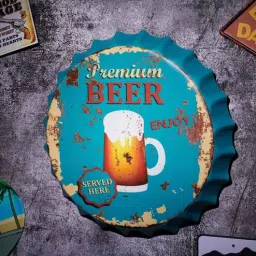 eazywagon Blue Metal Premium Beer Enjoy Wall Decor-picture-17