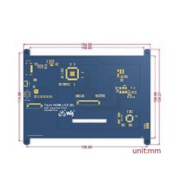 Waveshare 7inch Capacitive Touch Screen LCD (B), 800×480, HDMI, Low Power-0