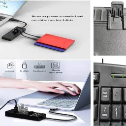 ANJO Wired USB Keyboard-LED Mouse-Non Slip Mouse Pad-3.0 USB Hub-2 in 1 OTG C & Micro Combo Set image 4